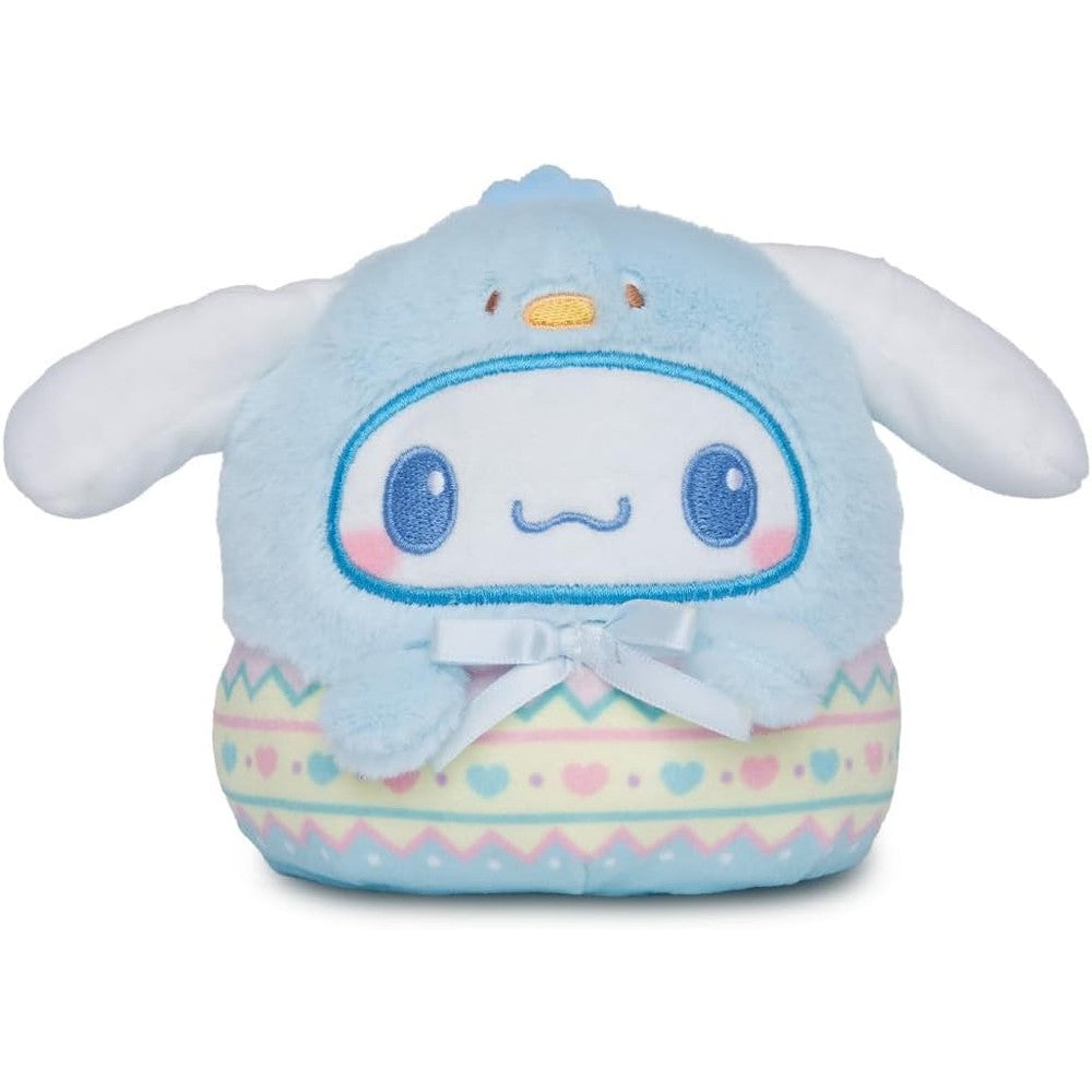 TeeTurtle Reversible Sanrio Cinnamoroll Plushie showing the character face front view in premium soft fabric