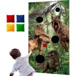 Jamonxi dinosaur bean bag toss game banner front view