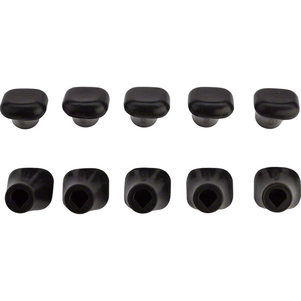 Greenfield bicycle kickstand rubber foot pack of ten front view showing durable black rubber construction.