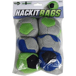 BULZiBUCKET 6-Piece Replacement Bags front view showing green and black hand-woven outdoor gaming sacks.