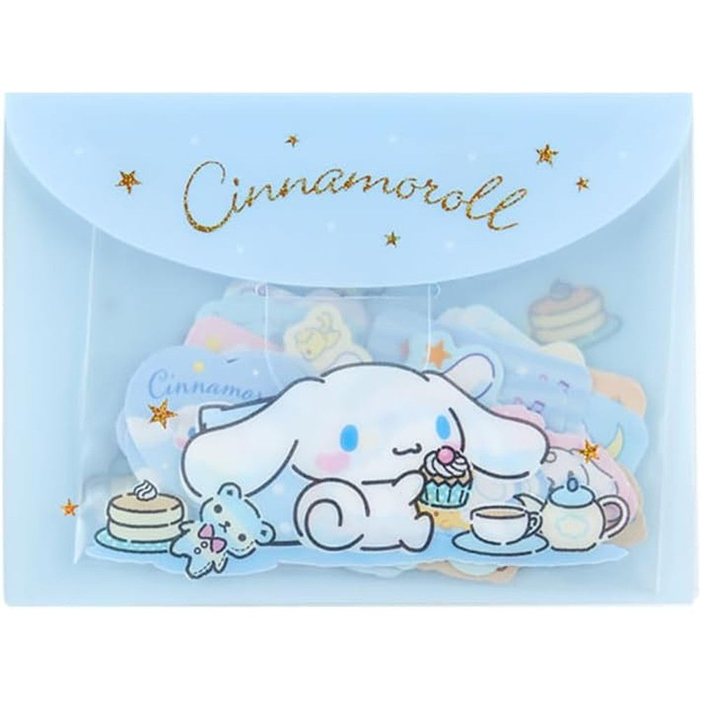 Sanrio Cinnamoroll Seal and Case Set front view showing stickers