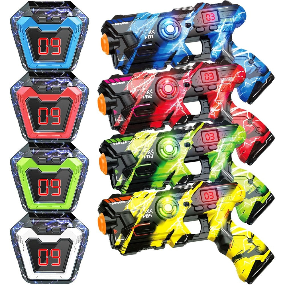Ijo laser tag guns set of 4 with infrared vests front view