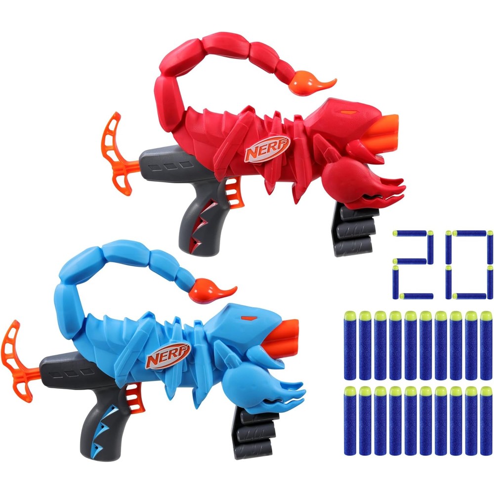 Nerf Wild Venompack two easy play dart blasters front view packaging