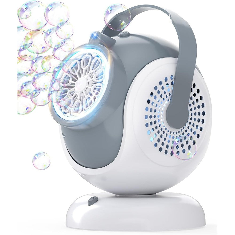 Konom rechargeable bubble machine front view with rotating wands