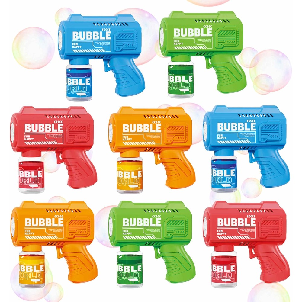 SmartYeen 8-Pack Automatic Bubble Gun set front view