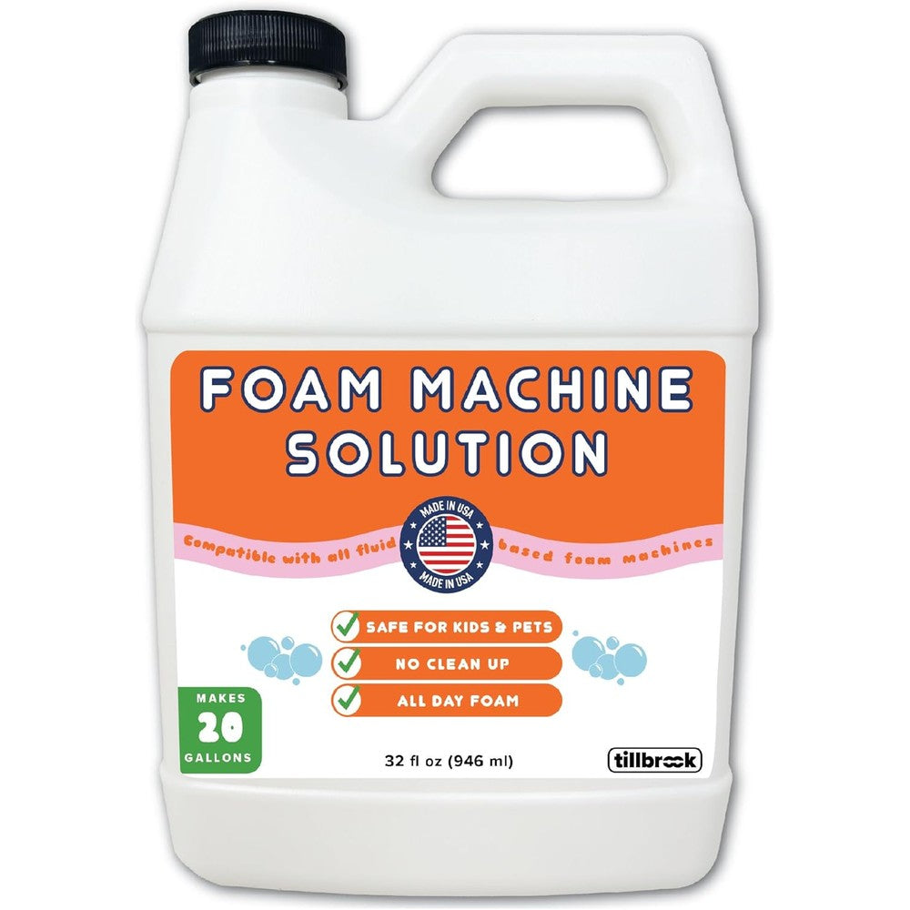 Tillbrook Foam Machine Solution front view of the thirty two ounce concentrate bottle