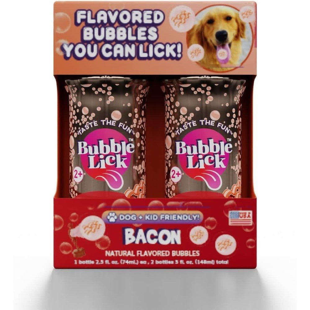 BubbleLick Maple Bacon edible bubble solution front view bottle pack for dogs and kids