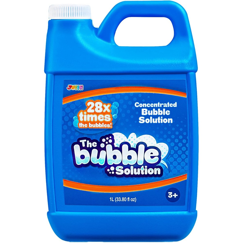 JOYIN Concentrated Bubble Solution Refill front view of one liter bottle