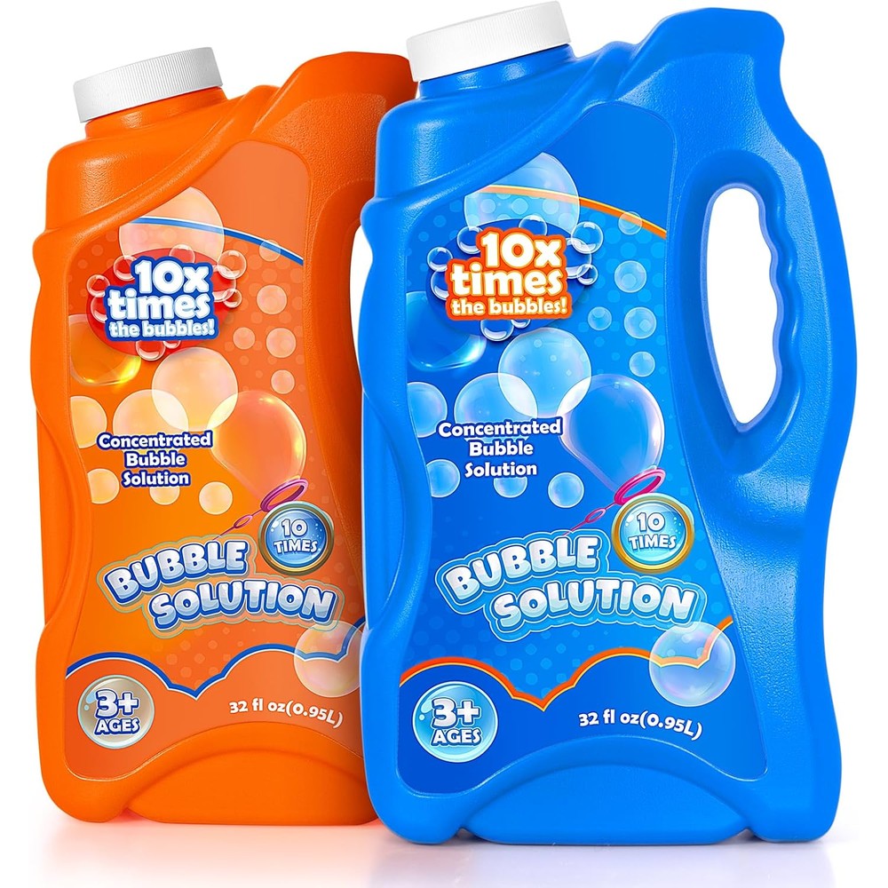 Kissdream concentrated bubble solution refill bottles front view for outdoor toys