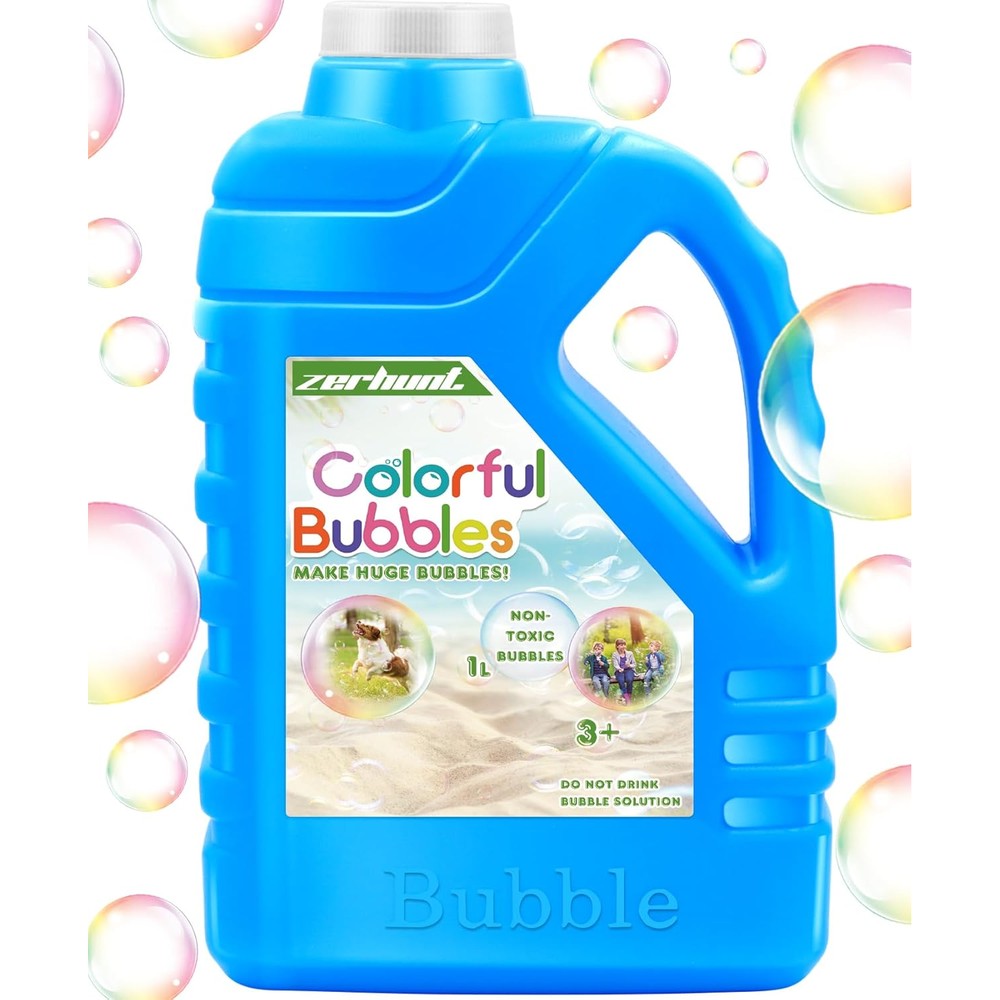 Zerhunt bubble solution refill front view bottle