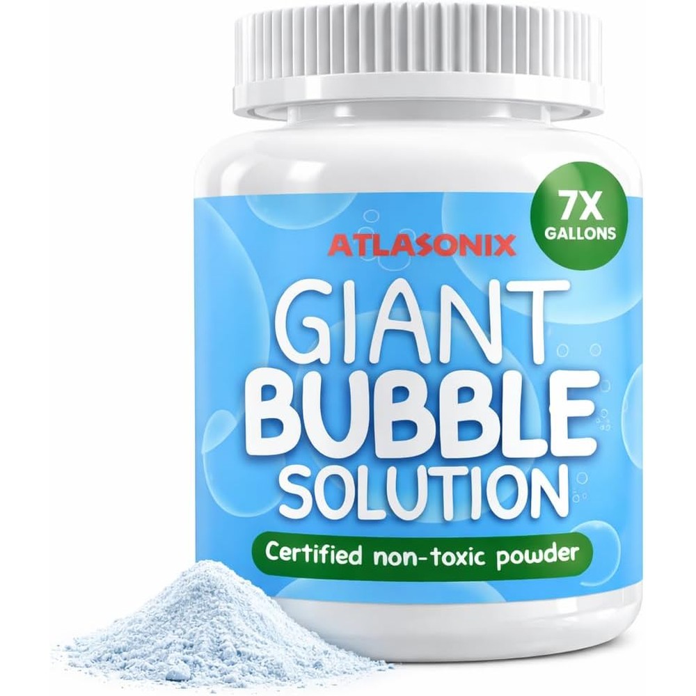 Atlasonix Giant Bubble Mix Powder Concentrate Front View Premium Outdoor Toy