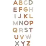 Brooklyn Neutral silicone magnetic alphabet letters front view