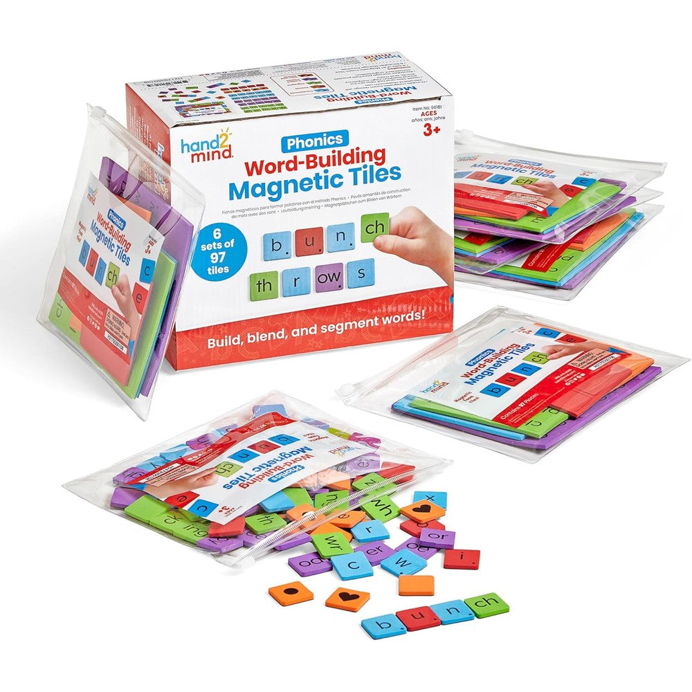 Hand2mind Phonics Word-Building Magnetic Tiles product front view set