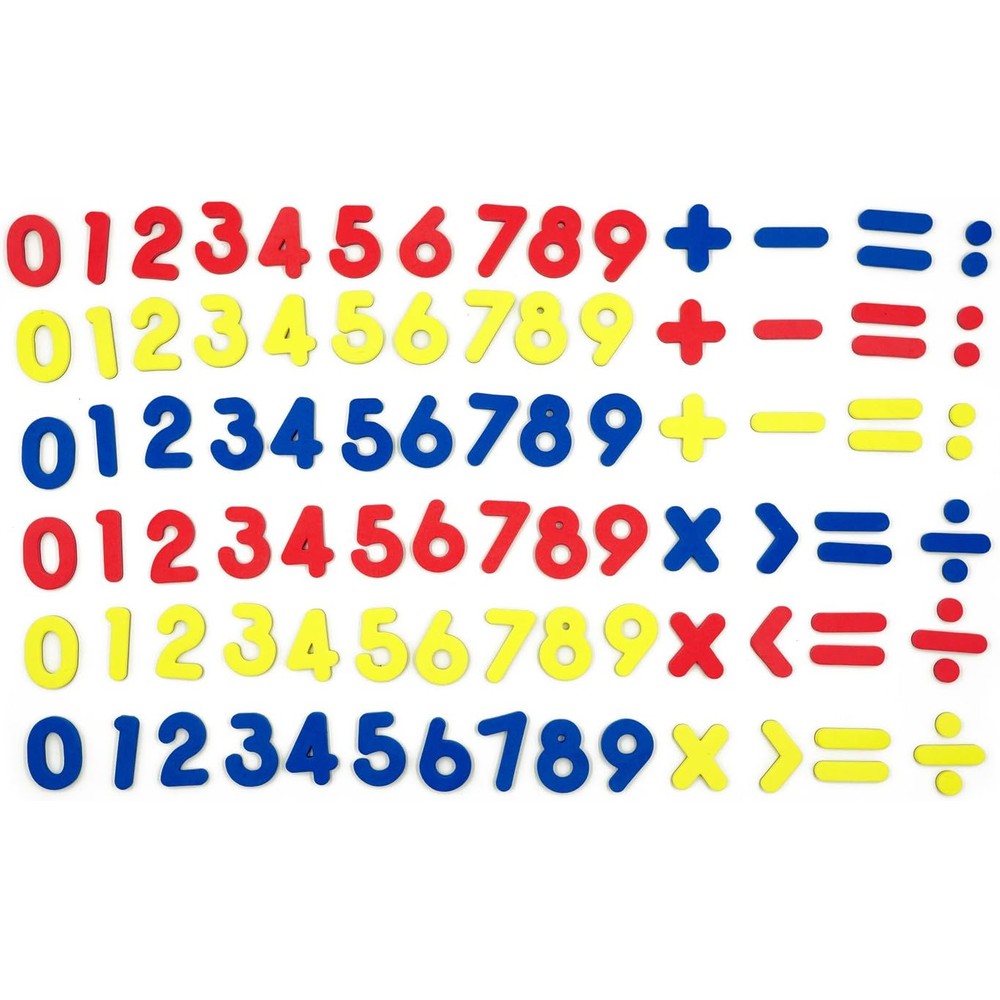 SpriteGru 102 pieces magnetic numbers and symbols set front view