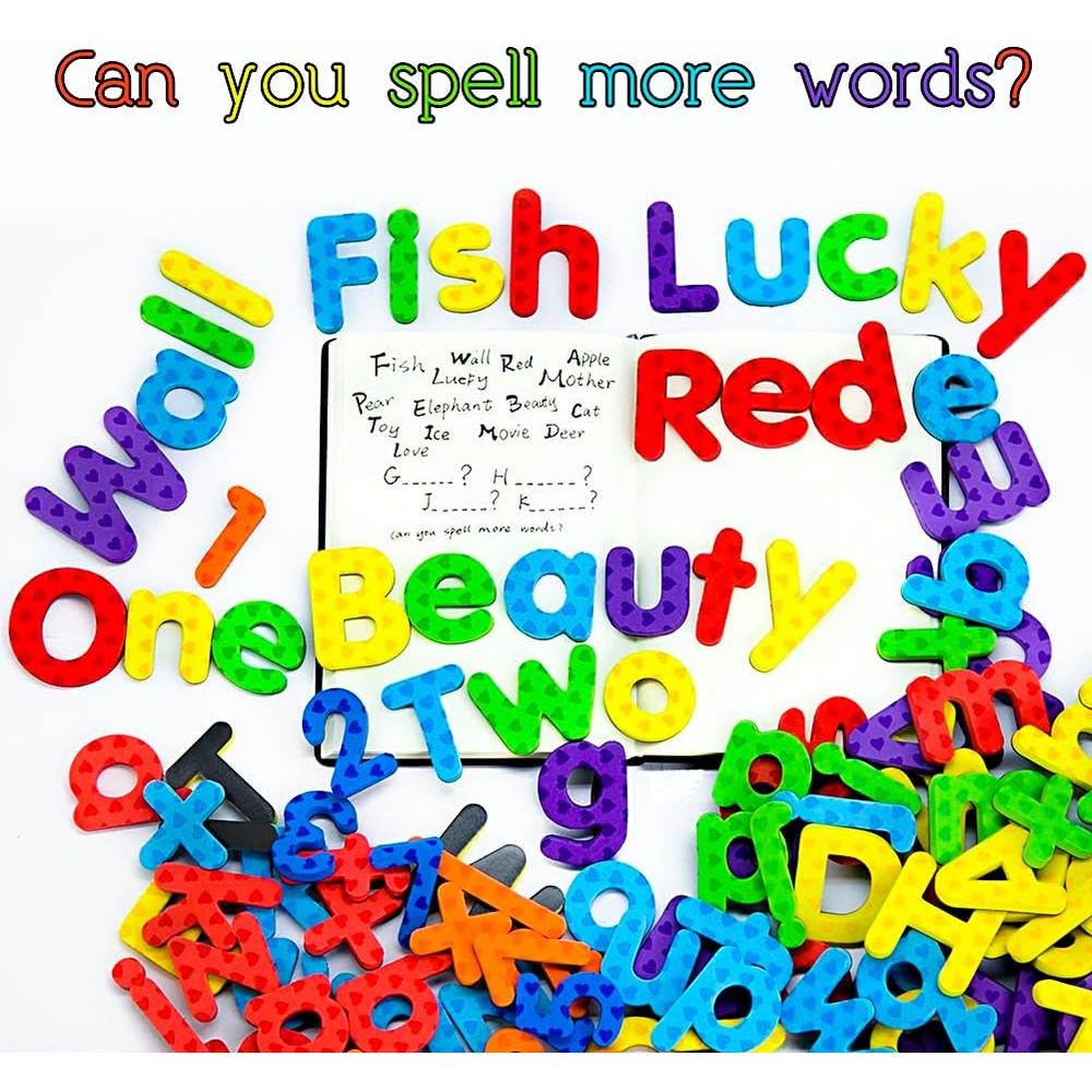 Magtimes magnetic letters and numbers 112 piece set front view