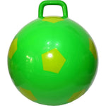 AppleRound Space Hopper Ball green soccer style front view with handle