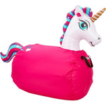 Waddle large inflatable bouncy hopper pink unicorn front view
