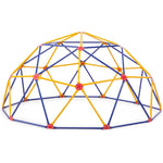 Easy Outdoor Space Dome Climber front view showing colorful geodesic design for kids play