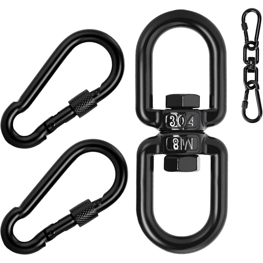 Aheucndg heavy duty swivel eye hook kit front view for aerial yoga setup