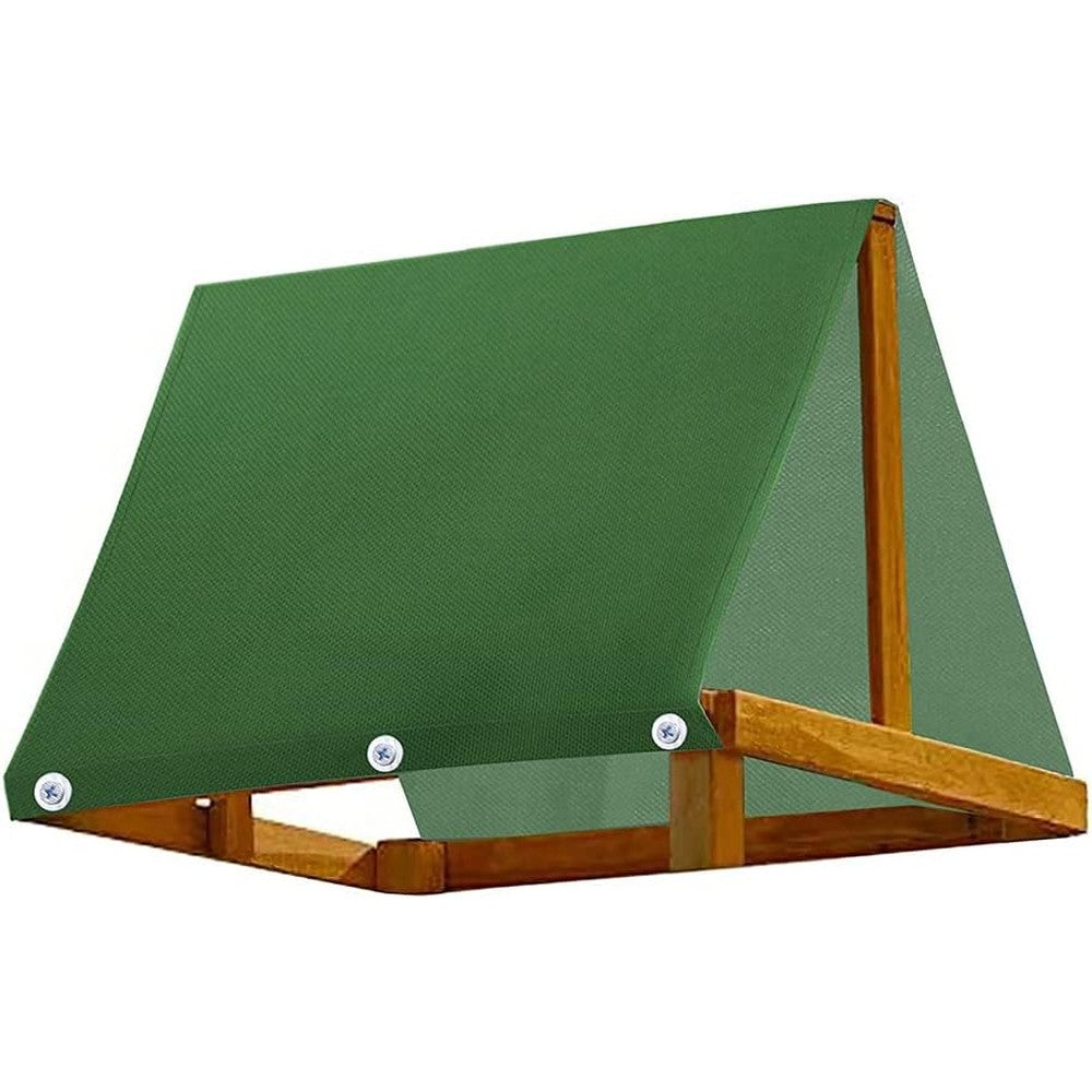 NINEFOX Swing Canopy Replacement front view installed on a wooden backyard playground structure.