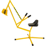 The Big Dig sandbox digger excavator front view yellow construction toy