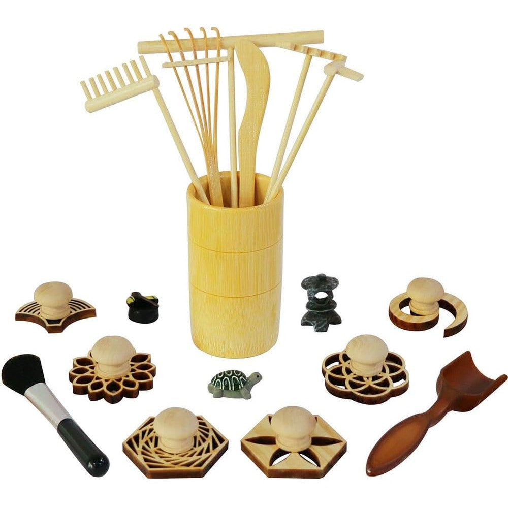 Bangbangda Zen garden rake and stamp tool set front view