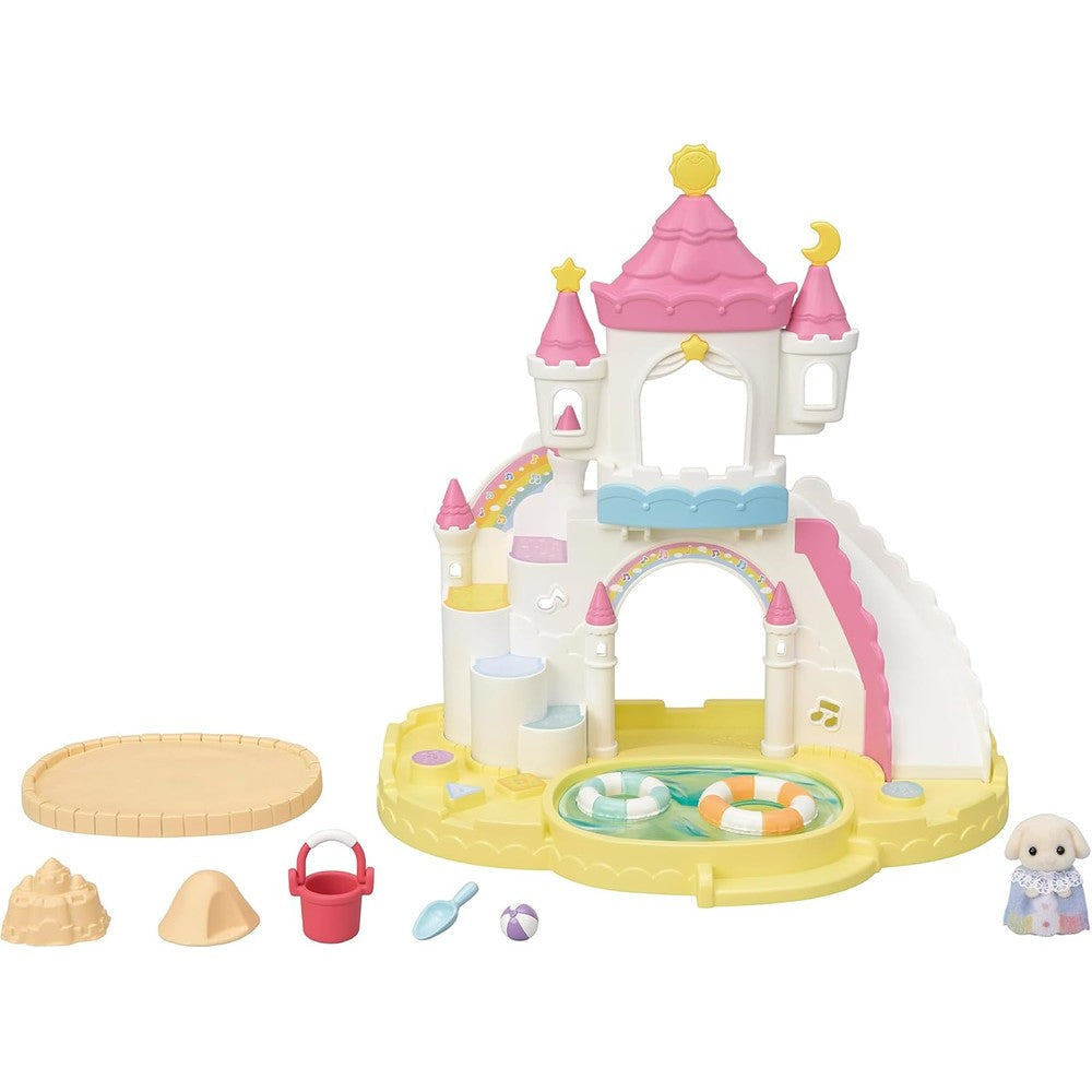 Calico Critters Nursery Sandbox and Pool front view with baby figure