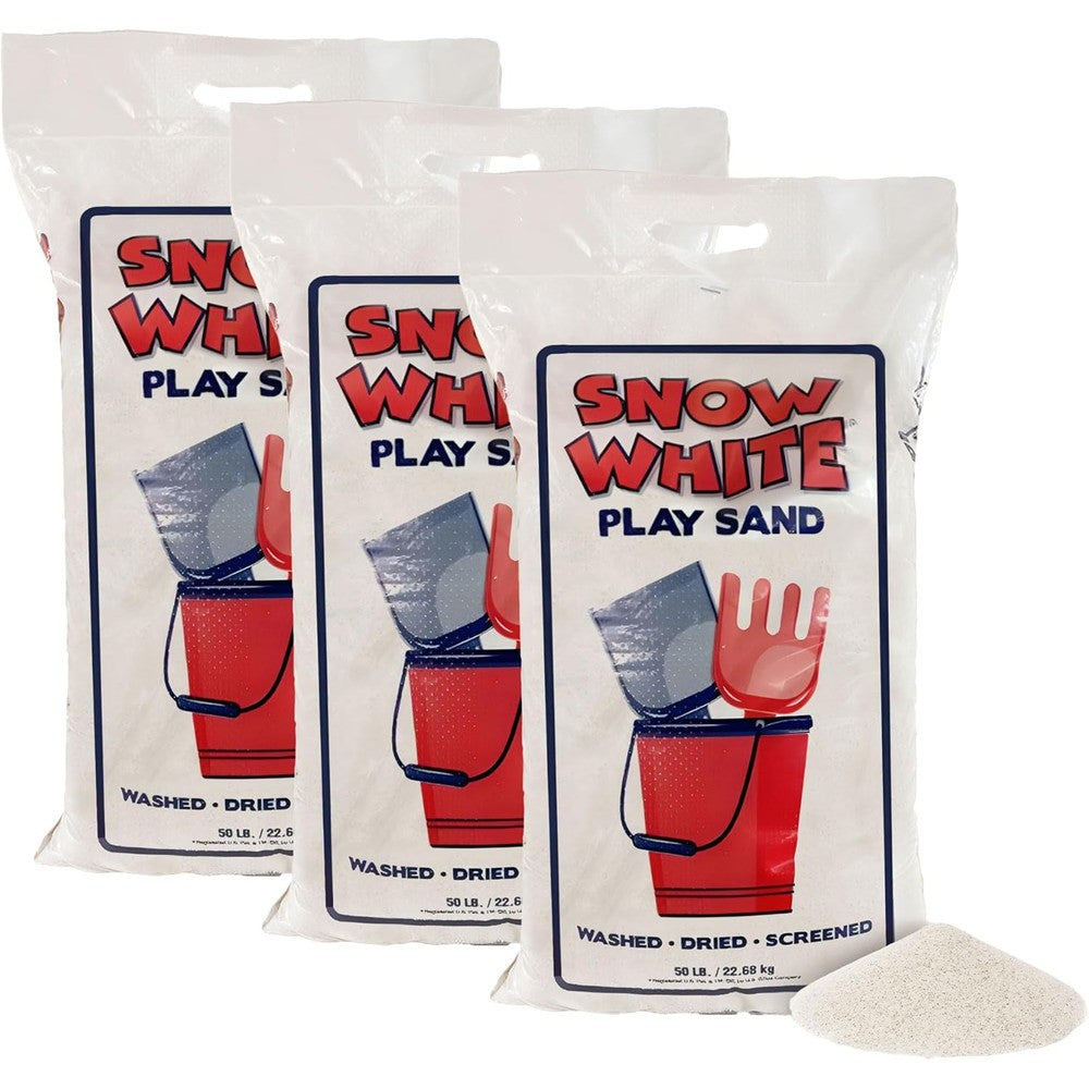 U.S. Silica Snow White Play Sand 3 pack front view