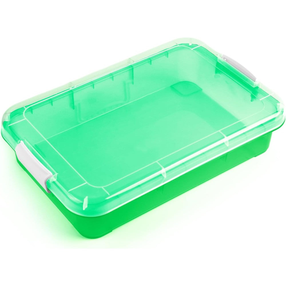 Madzee 15 Inch Portable Sensory Bin Play Tray front view green