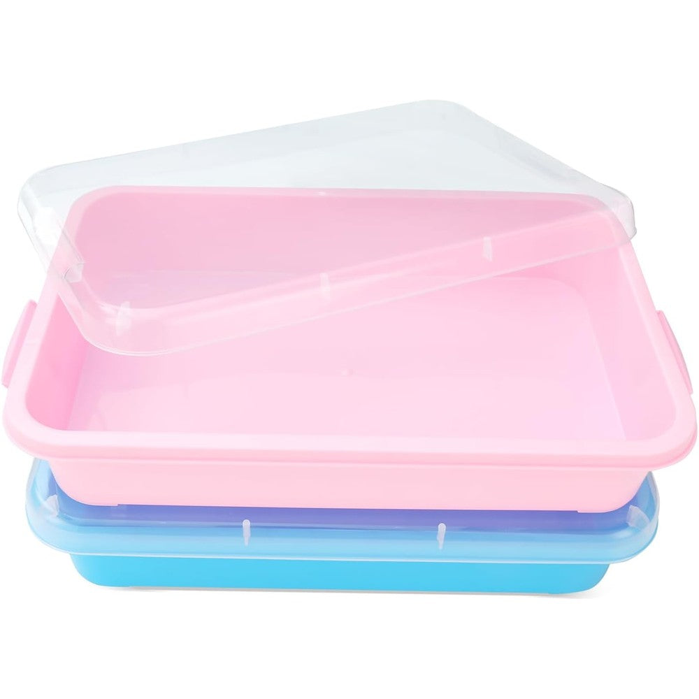 AtMini sensory bin sand tray 2 piece set front view