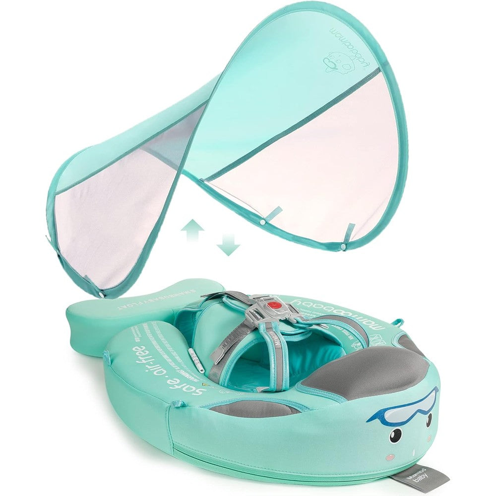 Heccei Mambobaby float with canopy and tail green front view