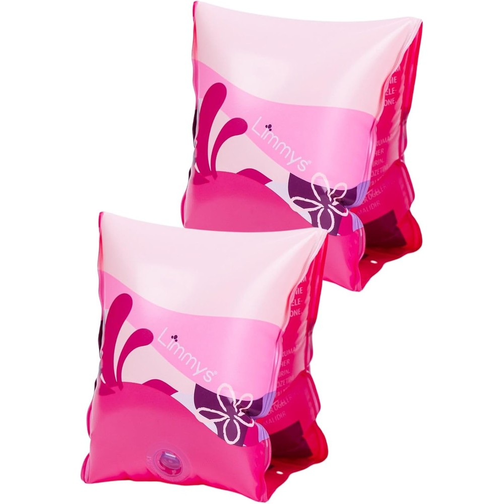 Limmys premium kids arm floaties front view pink water wings