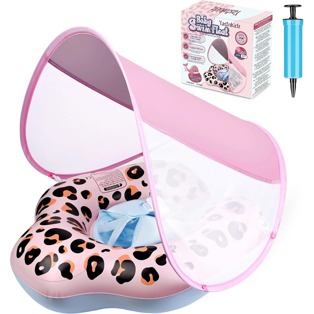 YasinKidz leopard baby pool float front view
