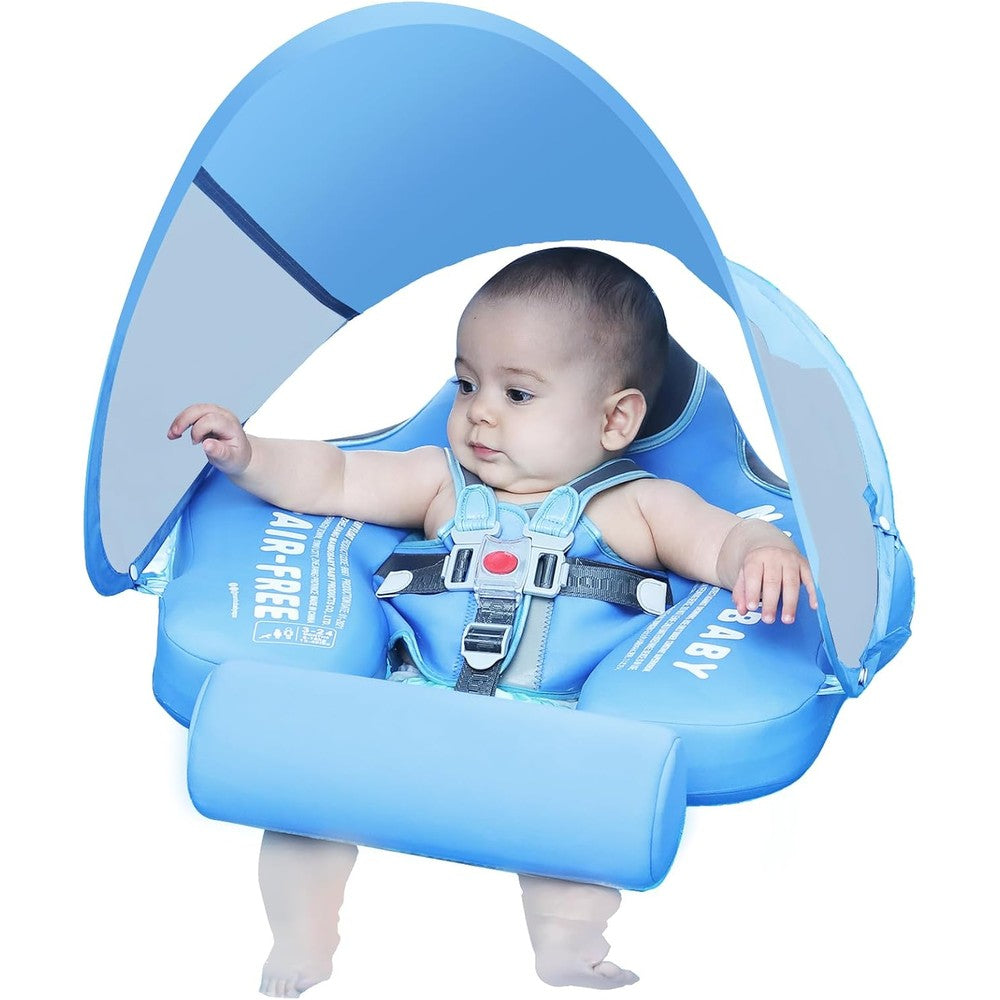 VQ-Ant Mambobaby non-inflatable baby swim float with canopy front view