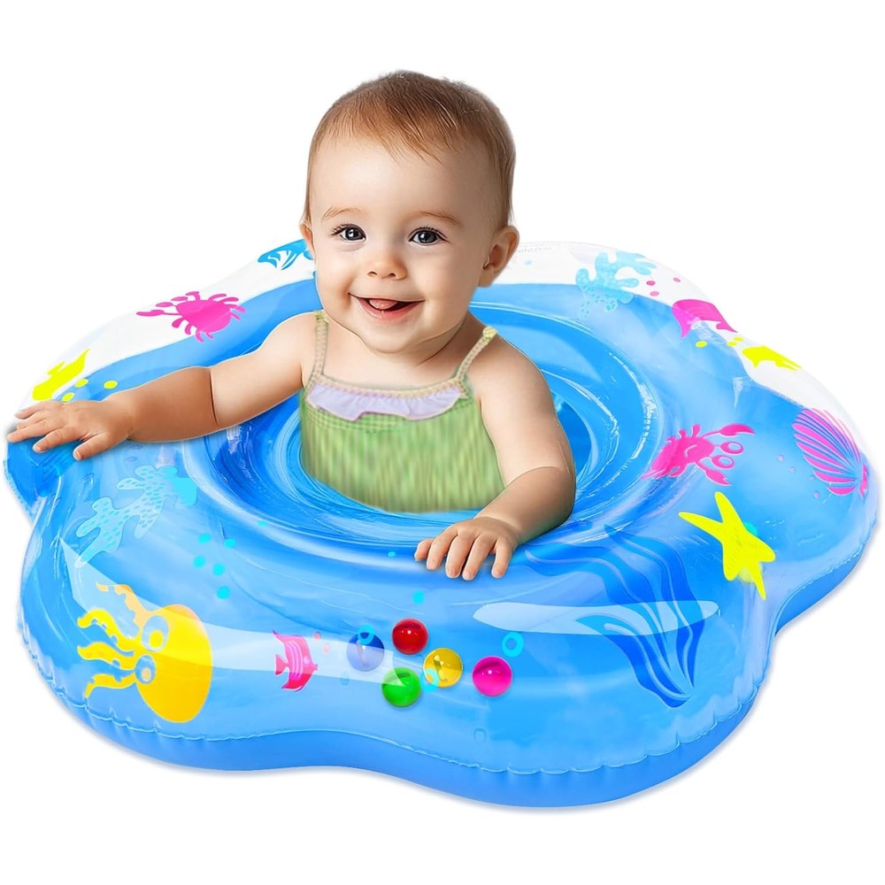 Accio extra large baby pool float front view with marine graphics