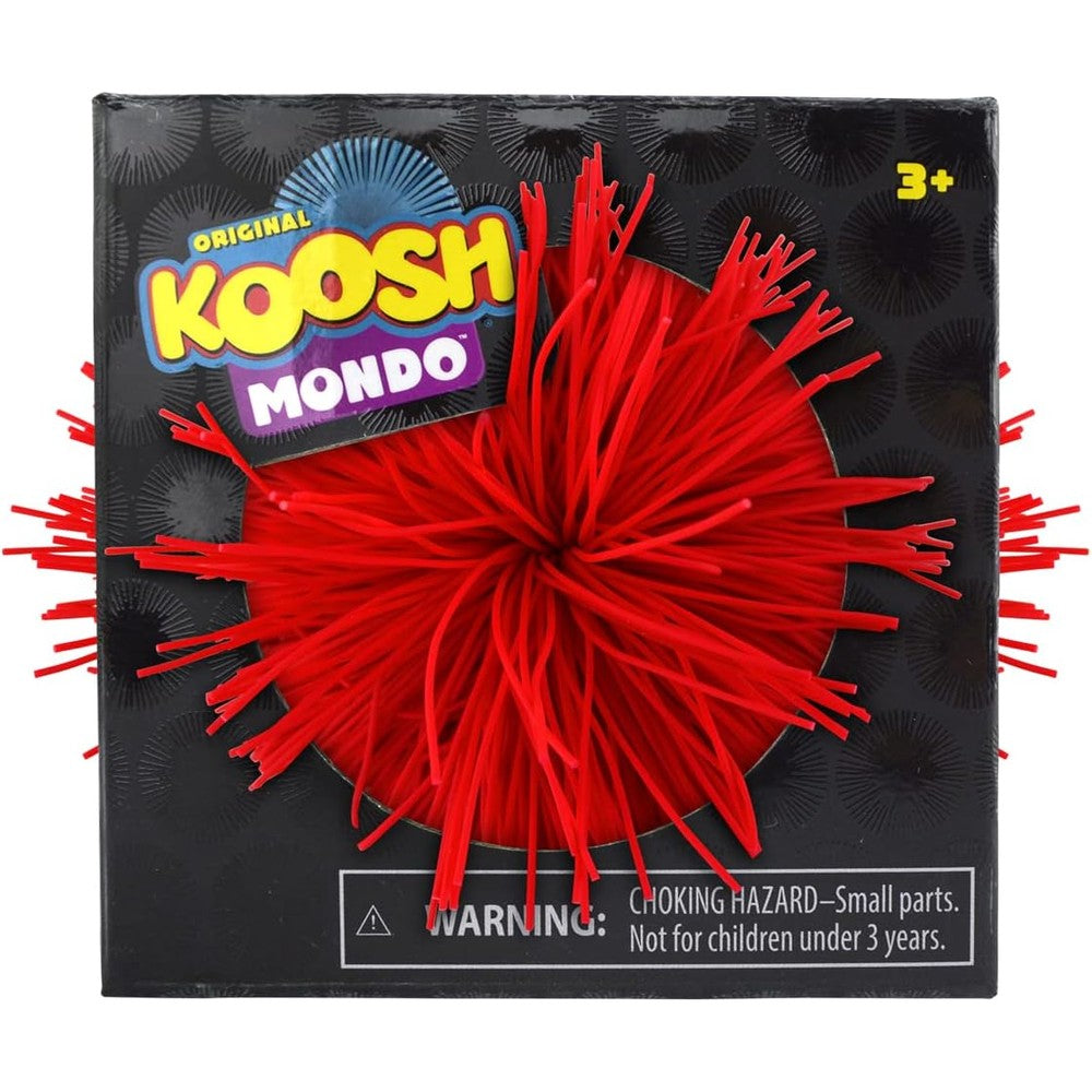 Koosh Mondo Ball front view of jumbo red tactile sensory toy