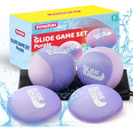 SYNCFUN skip water balls and glide discs front view showing four piece purple set