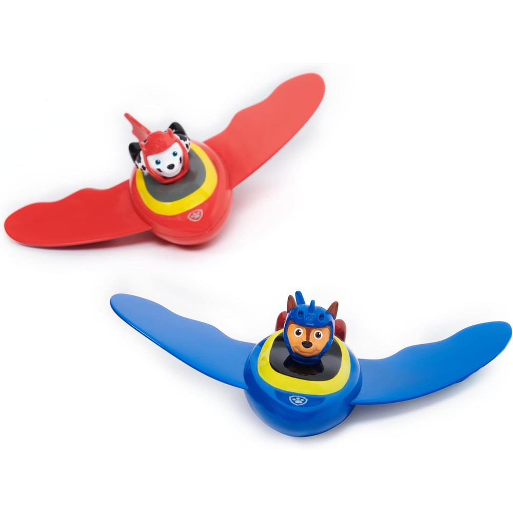 SwimWays Paw Patrol Zoom-A-Rays water toys front view showing Chase and Marshall gliders.