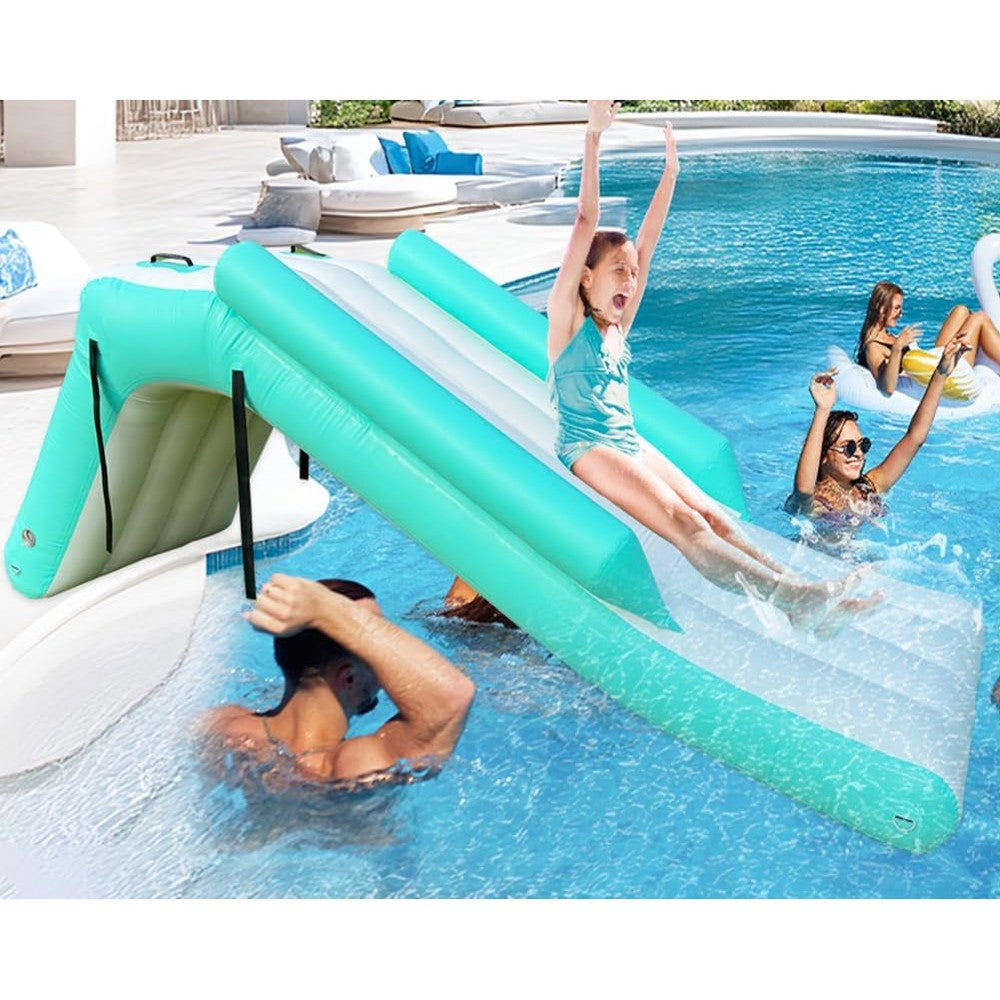 Wow Sports inflatable pontoon waterfall slide front view for boats