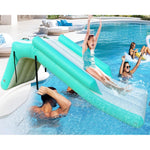 Wow Sports inflatable pontoon waterfall slide front view for boats