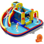 Bountech 6-In-1 Inflatable Water Slide And Bounce House With Splash Pools And Gfci Blower For Backyard Outdoor Fun - Image 1