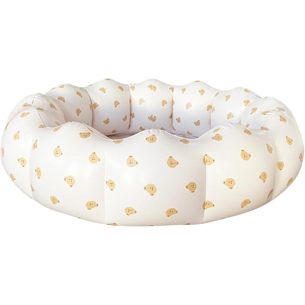 AirSwim Inflatable Baby Pool premium white toddler swimming tub front view