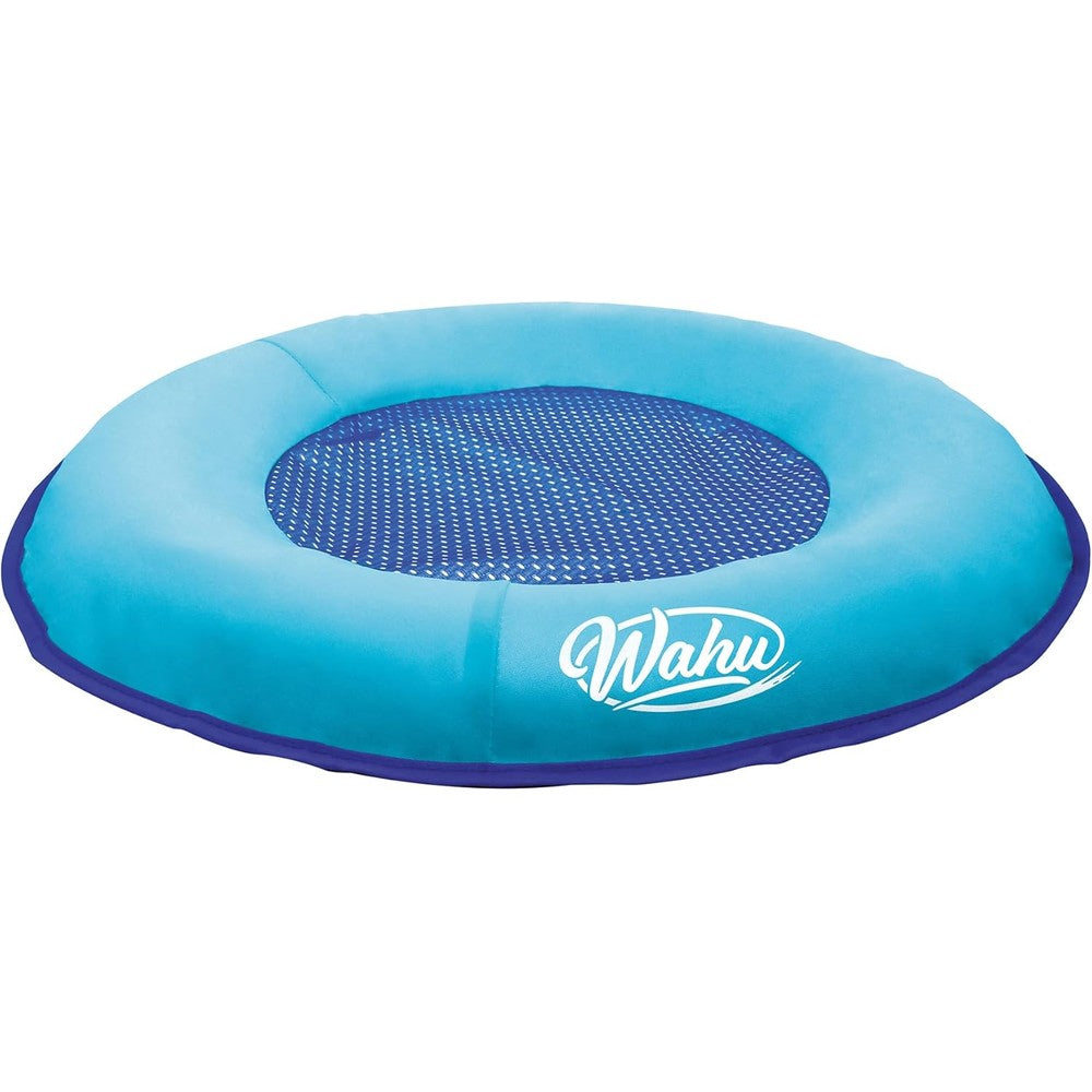 Wahu Hydro Pod versatile pool float front view showing light blue inflatable ring