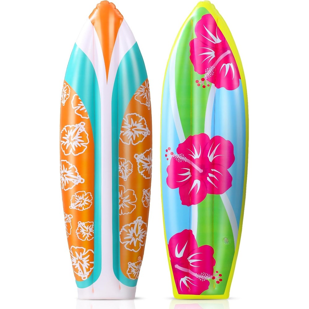 JellyArch 4 Piece Inflatable Surfboard front view tropical party decorations