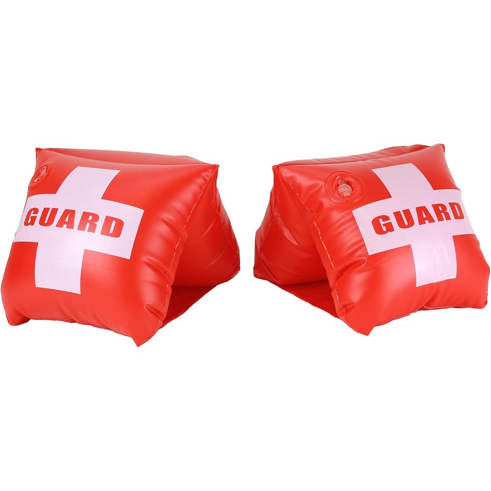 GoFloats Adult Water Wing Floaties front view red lifeguard design pool accessory