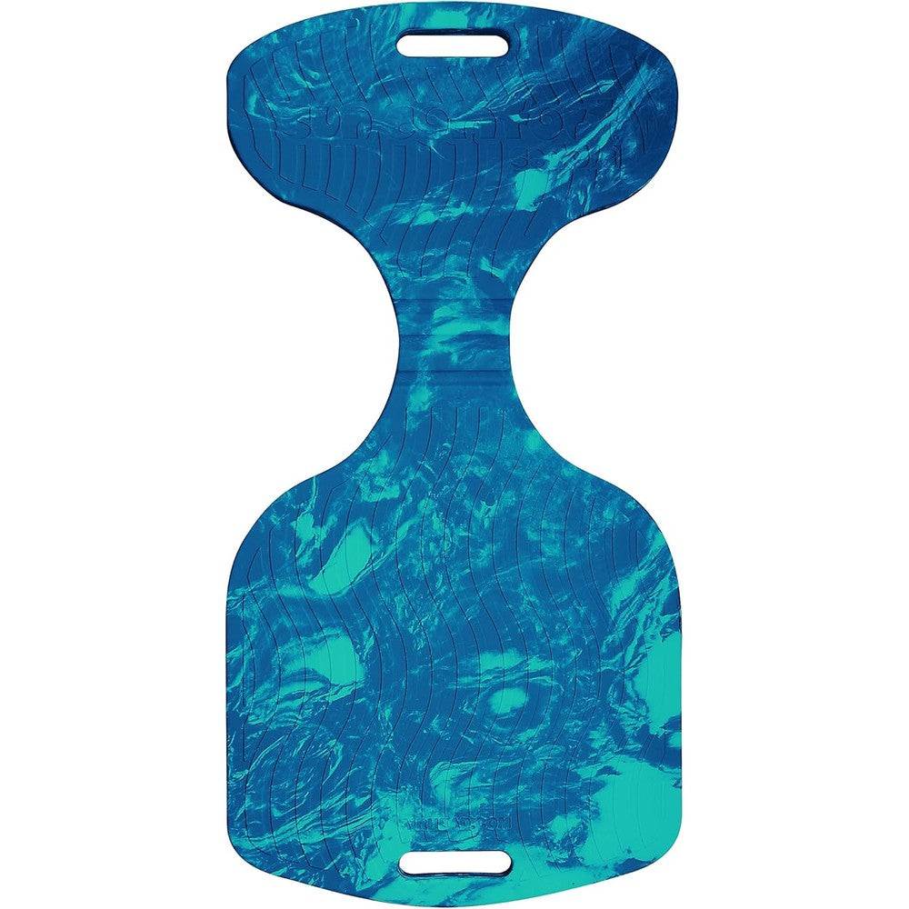 Airhead Sun Comfort Saddle Pool Float sapphire blue swirl front view