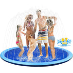 Giveuplay 2025 Splash Pad 67 inch extra large non slip outdoor water sprinkler front view on backyard lawn