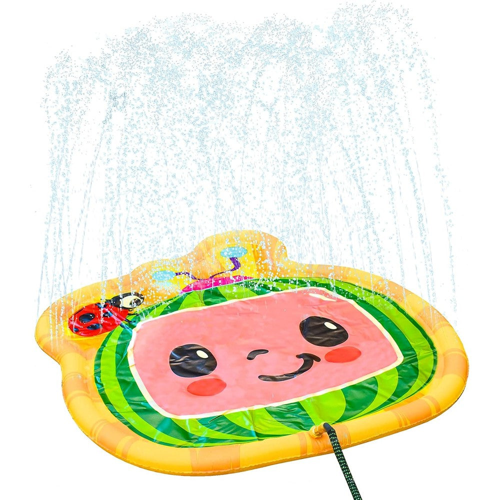 CoComelon Splash Pad water sprinkler mat front view showing watermelon design