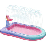 Ancesfun mermaid sprinkler and splash pad front view pink outdoor water toy