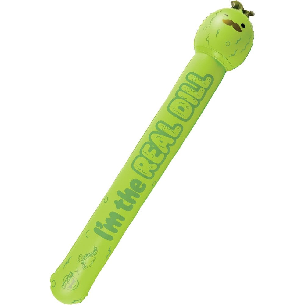 BigMouth Inc Squishmallows Charles the Pickle Pool Noodle front view inflatable water float toy